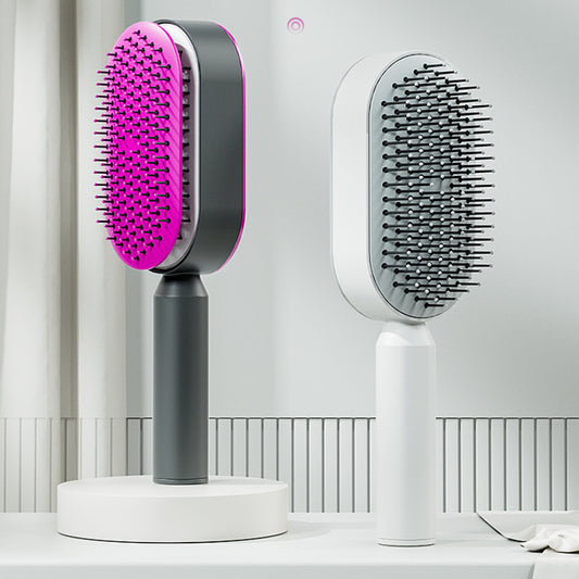 3D Hair Brush for Women: Self-Cleaning, Scalp Massage, Promotes Circulation, Reduces Hair Loss