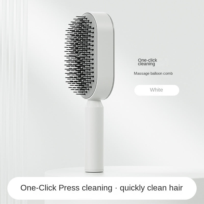 3D Hair Brush for Women: Self-Cleaning, Scalp Massage, Promotes Circulation, Reduces Hair Loss