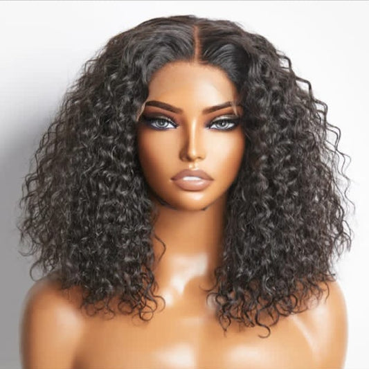 5×5 Glueless Lace Closure Bob Wig 150% Density Water Wave